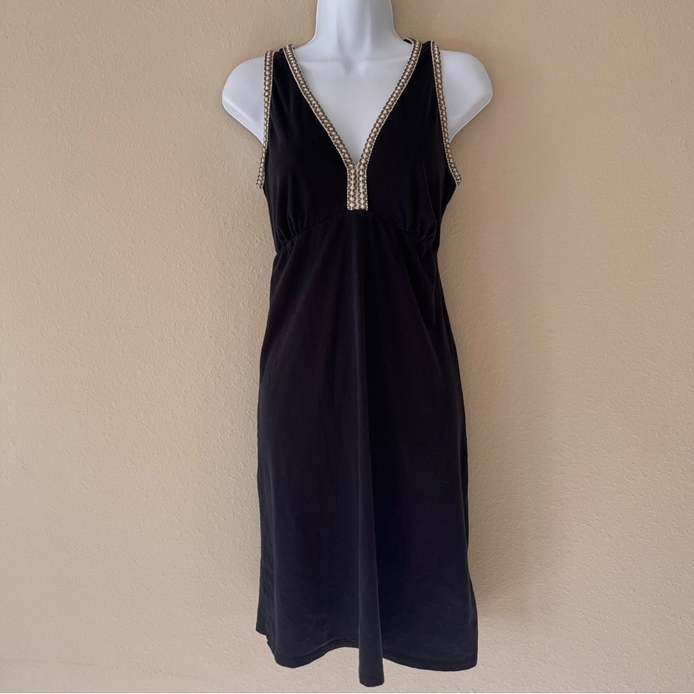 Lucky Brand Y2K Babydoll‎ Dress Size Medium Vintage Embroidered V-neck Western